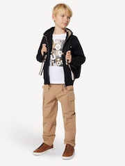BOSS Natural Cargo Trousers With Logo Pocket Detail - Image 2 of 2