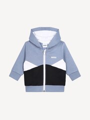BOSS Blue Colourblock Baby Zip-Up Hoodie and Joggers Set - Image 3 of 6