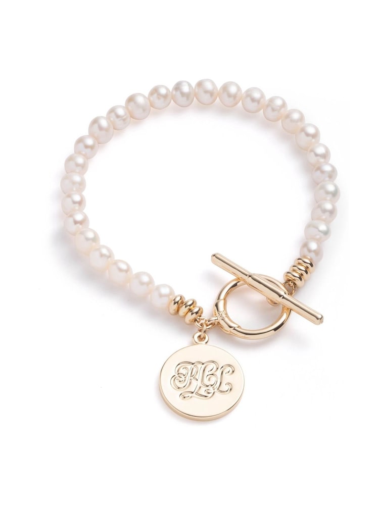 Lauren Ralph Lauren Gold Tone Pearl Toggle Bracelet - Image 2 of 3 Lauren Ralph Lauren Gold Tone Pearl Toggle Bracelet - Image 2 of 3
