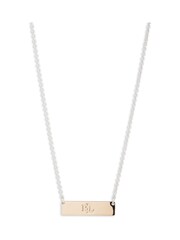 Lauren Ralph Lauren Gold Tone Linden Logo Bar Pendant - Image 3 of 3