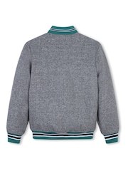 HUGO Grey Logo Varsity Jacket - Image 3 of 3