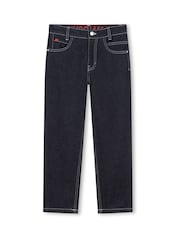 HUGO Blue Dark Wash Wide Leg Denim Jeans - Image 4 of 6
