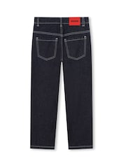 HUGO Blue Dark Wash Wide Leg Denim Jeans - Image 5 of 6