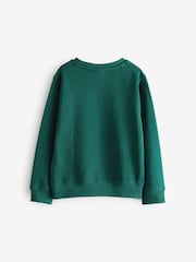 HUGO Green Logo Fleece Crew Neck Sweatshirt - Image 2 of 4