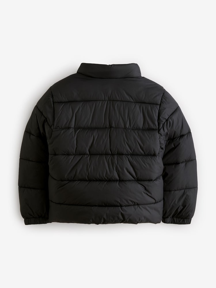 HUGO Black Quilted Puffer Coat - Image 2 of 4