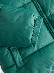 HUGO Green Quilted Puffer Coat - Image 4 of 7