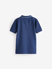 HUGO Blue Square Chest Logo Short Sleeve Polo Shirt - Image 2 of 4