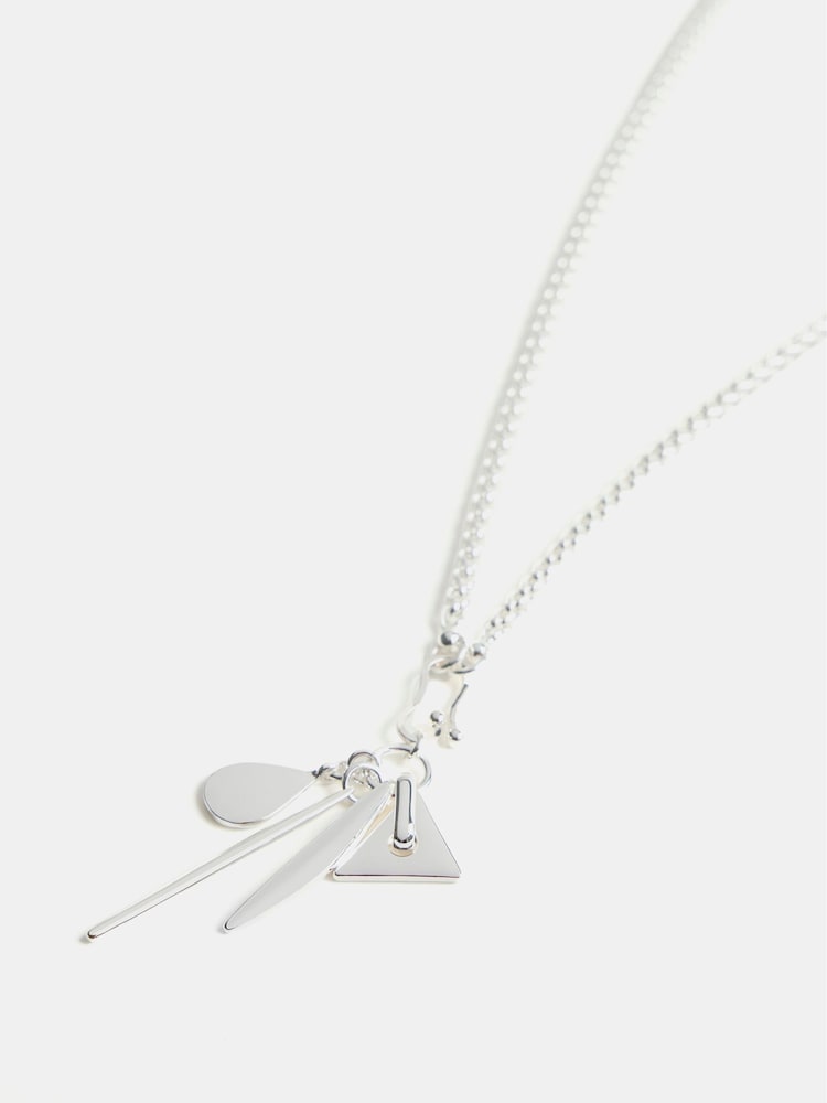 Mint Velvet Silver Tone Pendant Necklace - Image 3 of 3 Mint Velvet Silver Tone Pendant Necklace - Image 3 of 3