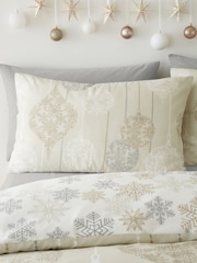 Fusion Natural Baubles Easycare Christmas Duvet Cover Set - Image 2 of 4