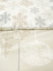 Fusion Natural Baubles Easycare Christmas Duvet Cover Set - Image 3 of 4