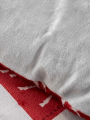 Fusion Red Fairisle Pattern Patchwork Plush Christmas Duvet Cover Set - Image 4 of 4