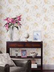 Laura Ashley Apricot Portland 10M Wallpaper - Image 1 of 2
