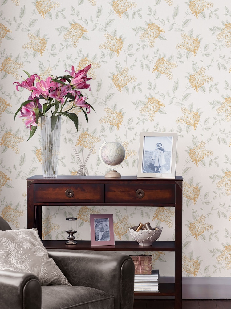 Laura Ashley Apricot Portland 10M Wallpaper - Image 1 of 2 Laura Ashley Apricot Portland 10M Wallpaper - Image 1 of 2
