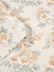 Laura Ashley Apricot Rosamund 10M Wallpaper - Image 3 of 4