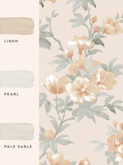 Laura Ashley Apricot Rosamund 10M Wallpaper - Image 4 of 4