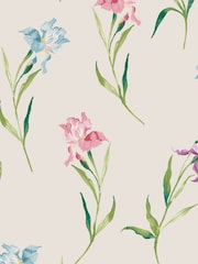 Laura Ashley Soft Natural Hawling Irises 10M Wallpaper - Image 2 of 4