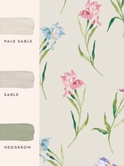 Laura Ashley Soft Natural Hawling Irises 10M Wallpaper - Image 4 of 4