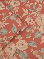 Laura Ashley Terracotta Alyworth Trail 10M Wallpaper - Image 3 of 4