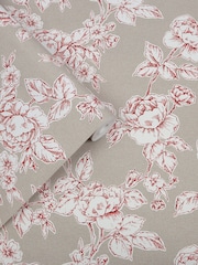 Laura Ashley Dark Dove Grey Pollington Roses 10M Wallpaper - Image 3 of 4
