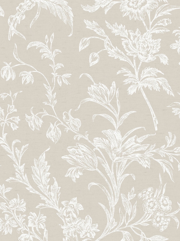 Laura Ashley Dove Grey Lloyd 10M Wallpaper - Image 2 of 4