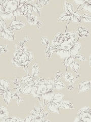 Laura Ashley Natural Pollington Roses 10M Wallpaper - Image 2 of 4