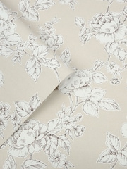 Laura Ashley Natural Pollington Roses 10M Wallpaper - Image 3 of 4