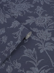 Laura Ashley Midnight Seaspray Lloyd 10M Wallpaper - Image 3 of 4