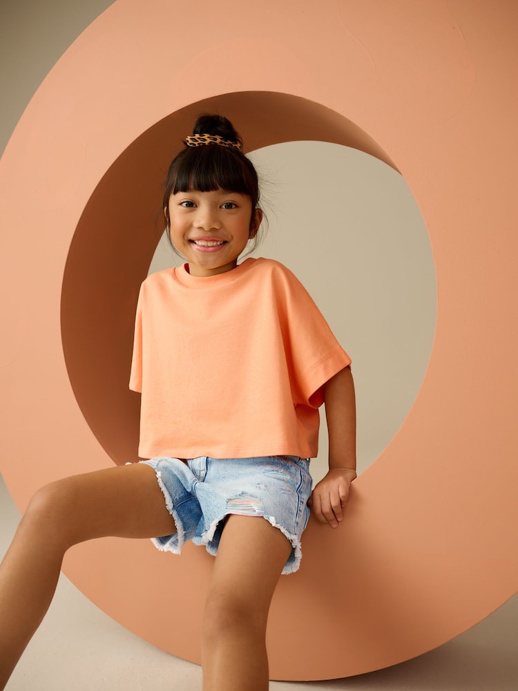 Orange Boxy T-Shirt (3-16yrs) - Image 1 of 8