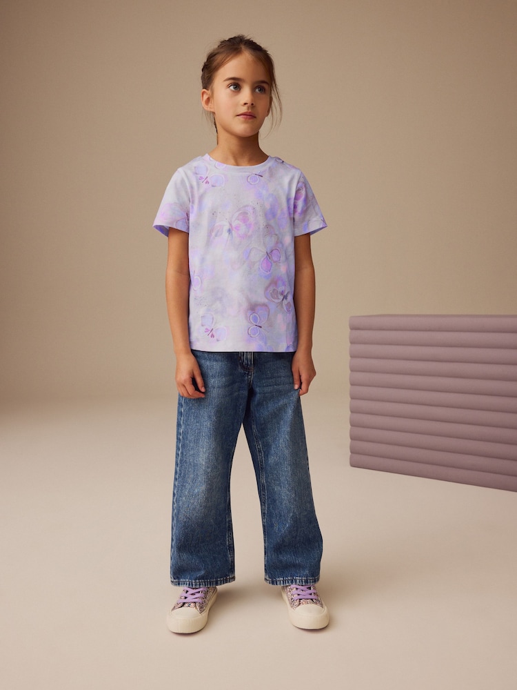 Lilac Purple Butterfly T-Shirt (3-16yrs) - Image 2 of 7