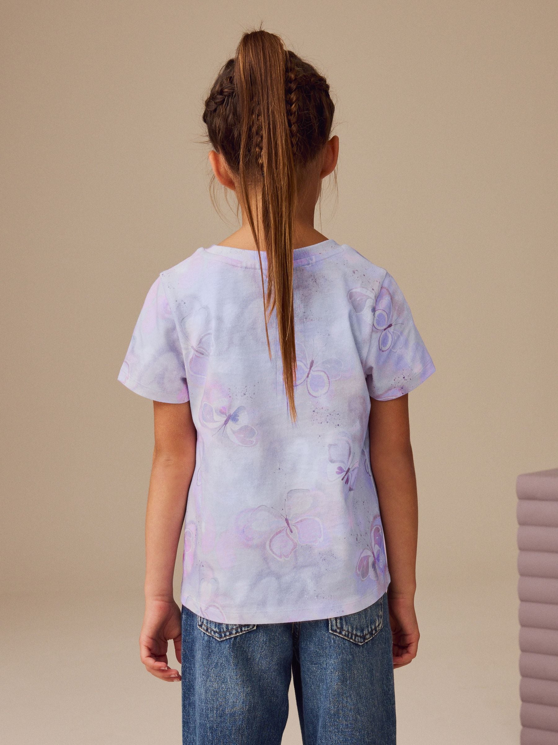 Buy Lilac Purple Butterfly T-Shirt (3-16yrs) from Next USA