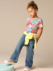 Multi Rainbow Floral Print T-Shirt (3-16yrs) - Image 3 of 8