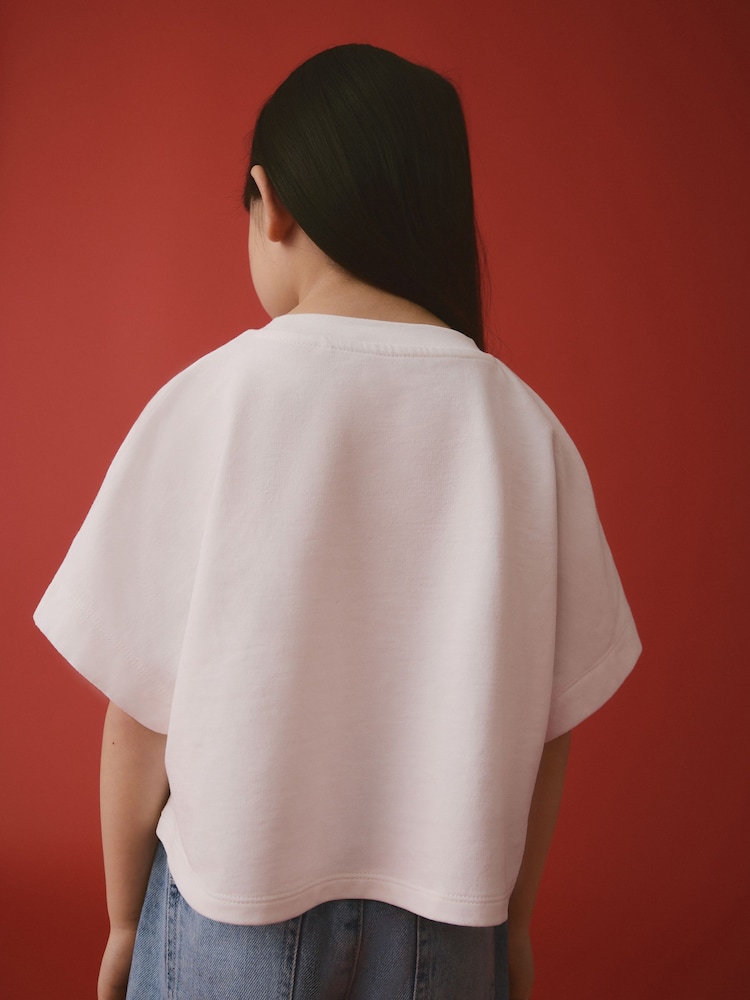 White Boxy T-Shirt (3-16yrs) - Image 3 of 7