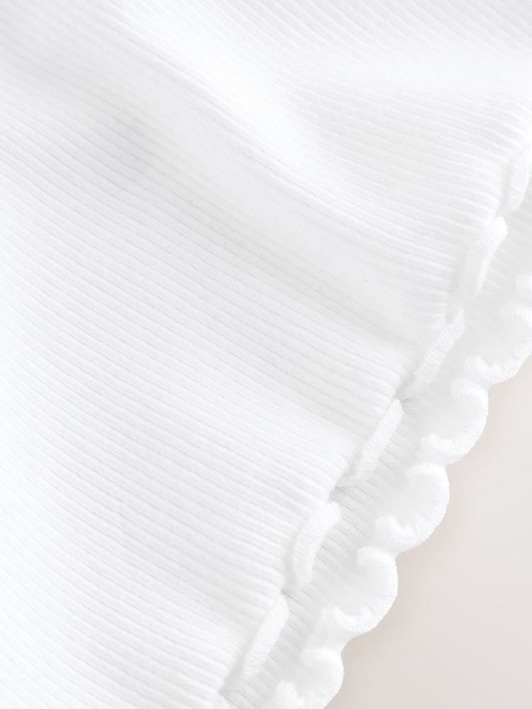 White Ribbed T-Shirt (3-16yrs) - Image 8 of 8