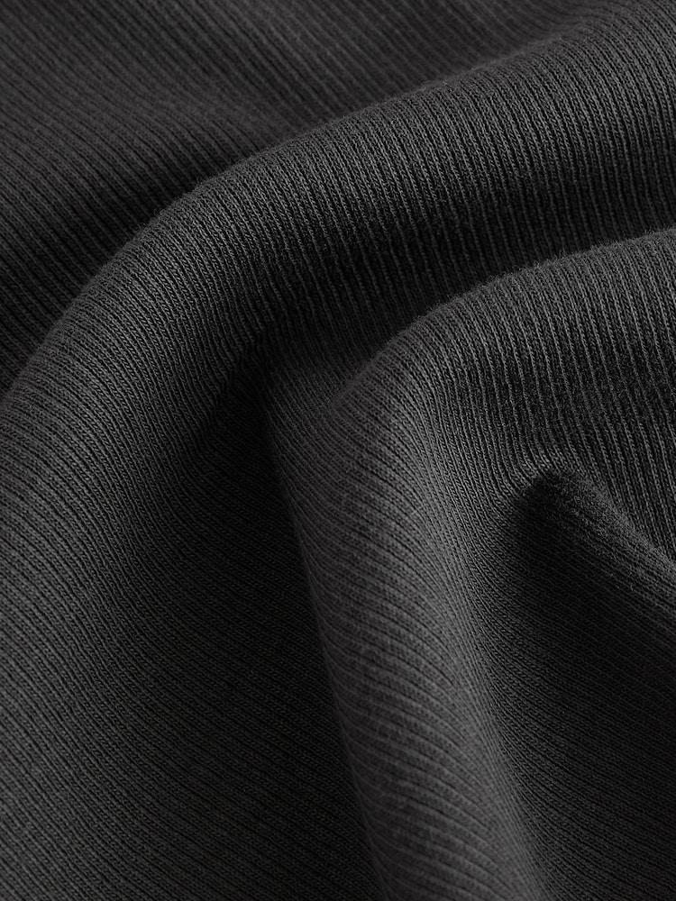 Charcoal Grey Ribbed T-Shirt (3-16yrs) - Image 8 of 8 Charcoal Grey Ribbed T-Shirt (3-16yrs) - Image 8 of 8
