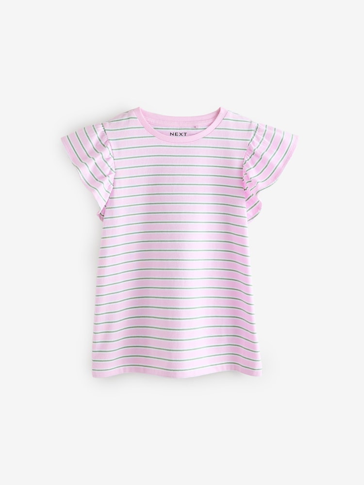 Pink/Blue/White/Yellow T-Shirts 4 Pack (3-16yrs) - Image 3 of 11