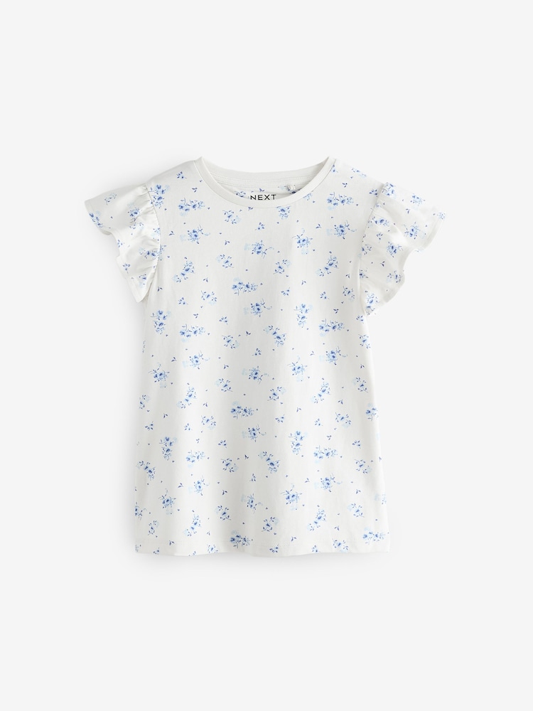 Pink/Blue/White/Yellow T-Shirts 4 Pack (3-16yrs) - Image 5 of 11