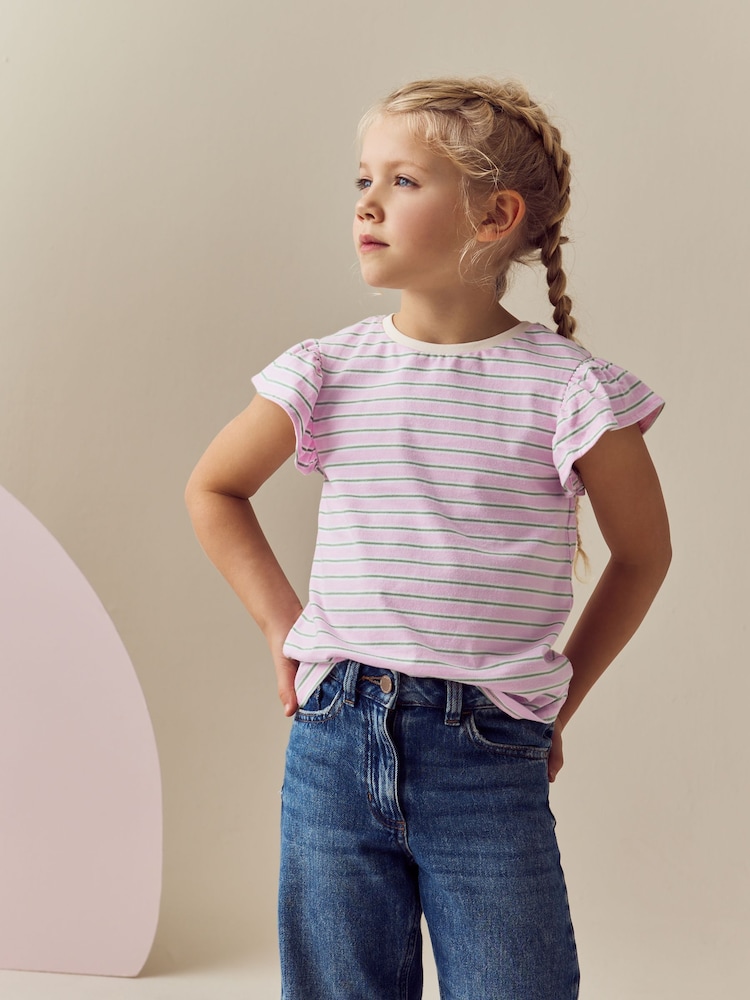 Pink/Blue/White/Yellow T-Shirts 4 Pack (3-16yrs) - Image 9 of 11