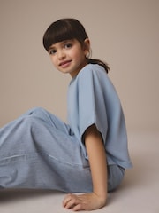 Blauw - Rechthoekig T-shirt (3-16 jr) - Image 4 of 6