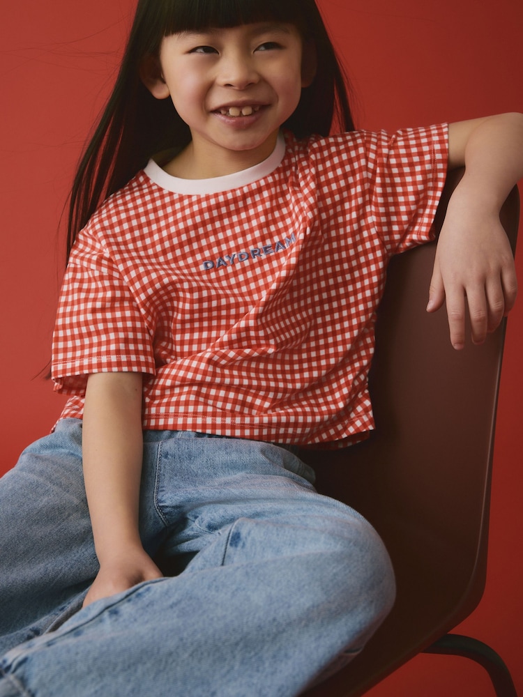 Red/Blue/White Ruche Side Embroidered 100% Cotton T-Shirts 3 Pack (3-16yrs) - Image 2 of 10