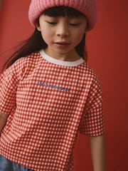 Red/Blue/White Ruche Side Embroidered 100% Cotton T-Shirts 3 Pack (3-16yrs) - Image 3 of 10