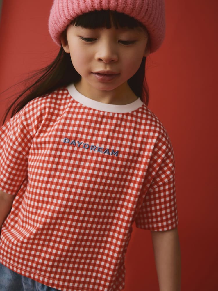 Red/Blue/White Ruche Side Embroidered 100% Cotton T-Shirts 3 Pack (3-16yrs) - Image 3 of 10