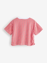 Red/Blue/White Ruche Side Embroidered 100% Cotton T-Shirts 3 Pack (3-16yrs) - Image 6 of 10