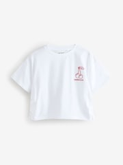 Red/Blue/White Ruche Side Embroidered 100% Cotton T-Shirts 3 Pack (3-16yrs) - Image 8 of 10