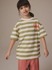 Orange/White/Green 100% Cotton Sports Slogan Oversized T-Shirts 4 Pack (3-16yrs) - Image 2 of 7
