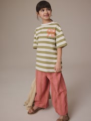 Orange/White/Green 100% Cotton Sports Slogan Oversized T-Shirts 4 Pack (3-16yrs) - Image 3 of 7