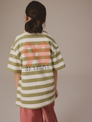 Orange/White/Green 100% Cotton Sports Slogan Oversized T-Shirts 4 Pack (3-16yrs) - Image 4 of 7