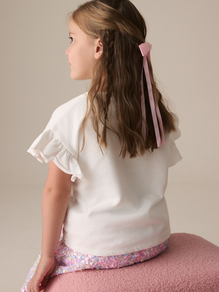 Purple/Teal Sequin Unicorn T-Shirts 4 Pack (3-16yrs) - Image 4 of 12