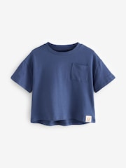 Blue/Orange/Ecru Boxy Stripe T-Shirts 3 Pack (3-16yrs) - Image 5 of 7