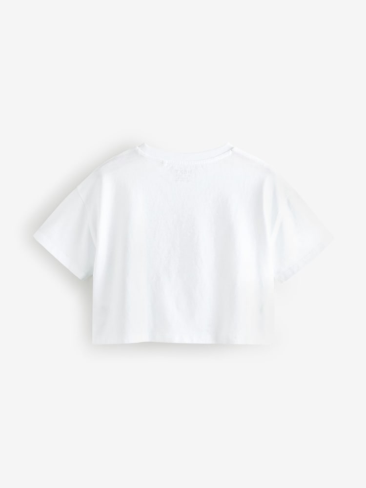 Multi Bright 100% Cotton Sequin Flowers Boxy T-Shirts 4 Pack (3-16yrs) - Image 6 of 11