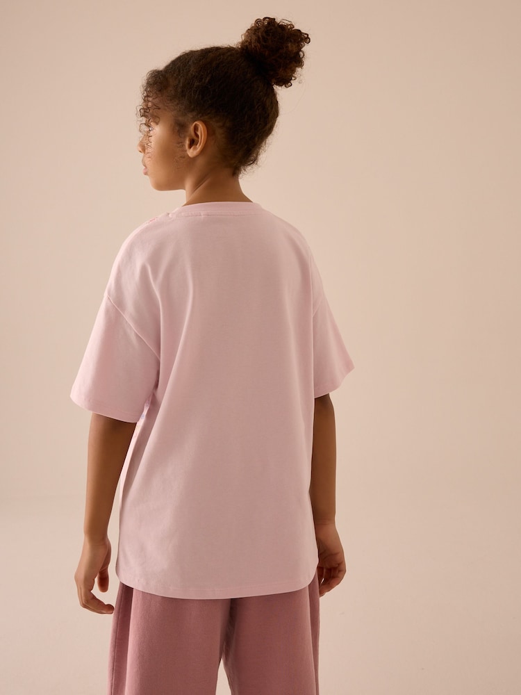 Pink - Oversized Rolling Stones Band License T-Shirt (3-16yrs) - Image 3 of 7